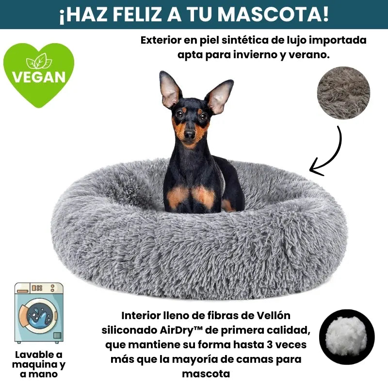 Cama tipo dona para perros y gatos – ¡Envío gratis!