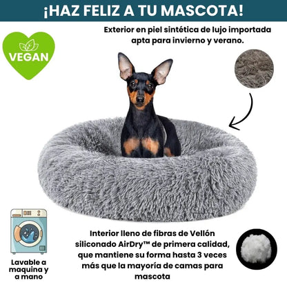 Cama tipo dona para perros y gatos – ¡Envío gratis!